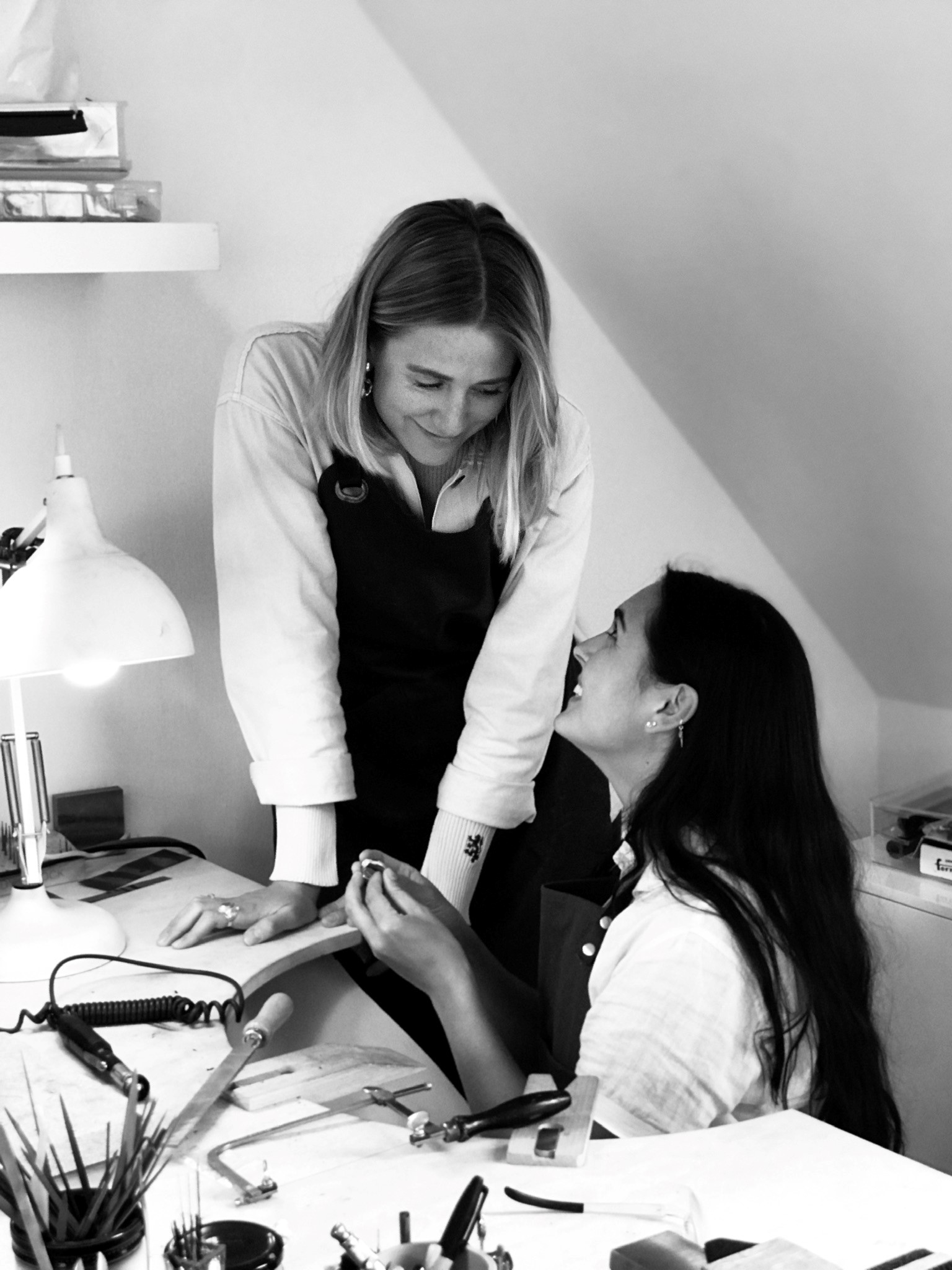 Tascha and Cecilie working together